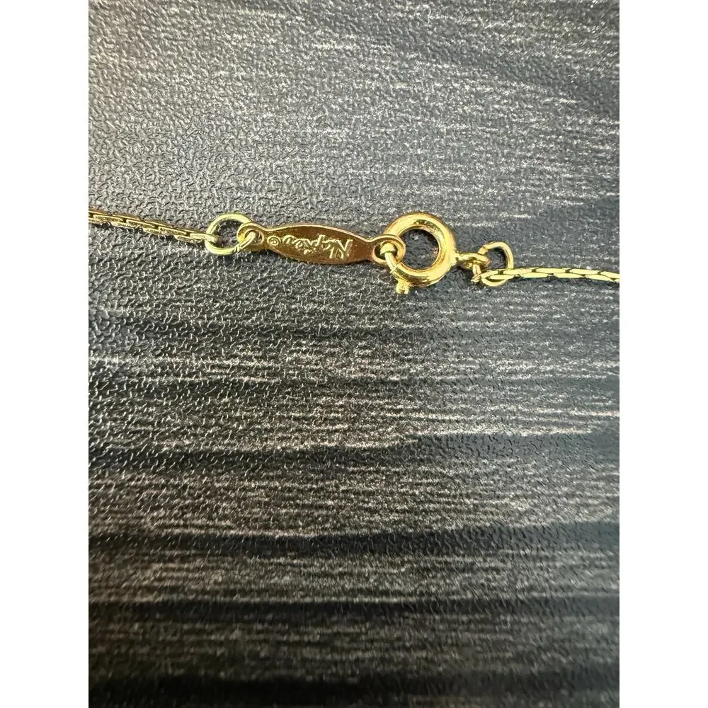 Vintage Napier Gold and Black Elegant Simple Necklace
